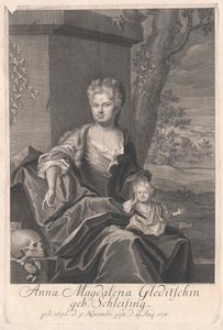 Anna Magdalena Schleising door Artist Unknown