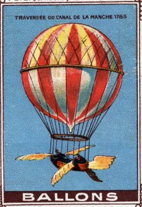 Ballon tijdens de oversteek van het Kanaal