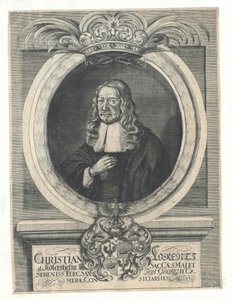Christian Lorenz Adlershelm (afdruk) door Artist Unknown
