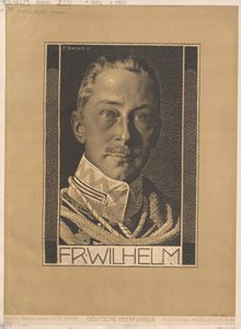 Kroonprins van het Duitse rijk en van Pruisen Wilhelm door Artist Unknown