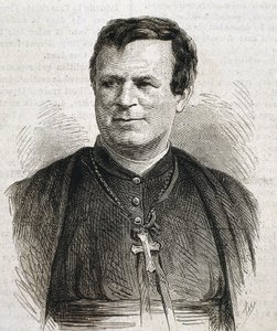 DUBUIS, Claude Marie (1817-1895). In Engeland geboren prelaat van de Rooms-Katholieke Kerk. Hij diende als bisschop van Galveston van 1862 tot 1892. Gravure. SPANJE. CATALONIË. Barcelona. Bibliotheek van de Universiteit van Barcelona
