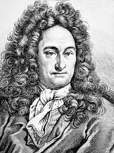G W Leibniz Gottfried Wilhelm (gravure) door Artist Unknown