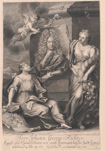 Johann Georg Richter (print) door Artist Unknown