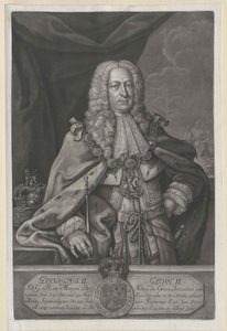 Koning van Engeland keurvorst van Hannover George II door Artist Unknown