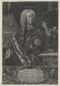 Koning van Engeland keurvorst van Hannover George II door Artist Unknown