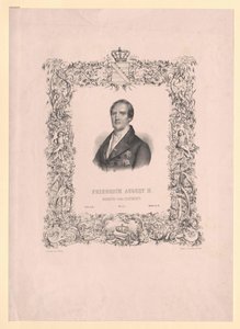 Koning van Saksen Frederik August II door Artist Unknown