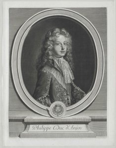 Koning van Spanje Philipp V. door Artist Unknown