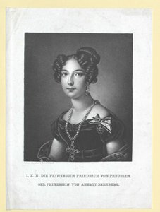 Louise prinses Anhalt-Bernburg door Artist Unknown