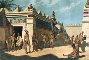 Maya-beschaving, Meso-Amerikaans balspel, Lithografie