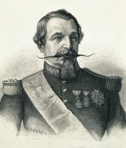 NAPOLEON III, Charles-Louis Napoleon Bonaparte (1808-1873). President van de 2e Republiek (1848-1852) en keizer van Frankrijk (1852-1870). Portret van Napoleon III. Gravure.