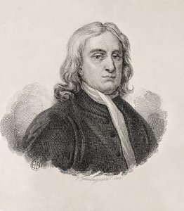 Newton, Sir Isaac (1642-1727). Engels wiskundige, natuurkundige en astronoom.; GUADAGNINI, Gaetano (1800-1860). Italiaanse graveur. Portret van Isaac Newton, werk van Gaetano Guadagnini. Gravure. ITALIË. LOMBARDIJE. Milaan. Civica Raccolta delle Stampe door Artist Unknown