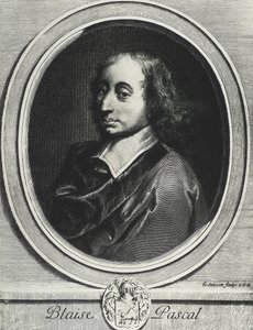 Blaise Pascal (1623-1662). Franse wiskundige, natuurkundige en filosoof. Gravure door Artist Unknown