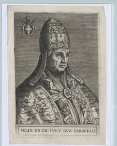 Paus Felix IV (afdruk) door Artist Unknown