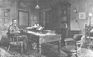 Portret van Arthur Conan Doyle (gravure) door Artist Unknown