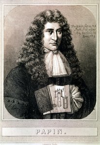 Portret van Denis Papin (ets) door Artist Unknown