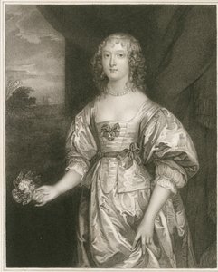 Portret van Elizabeth Cecil (gravure) door Artist Unknown