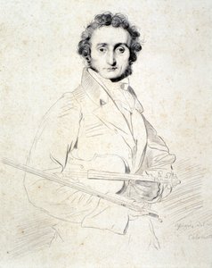 Portret van Niccolo Paganini (ets) door Artist Unknown