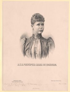 Prinses van Saksen - Coburg-Gotha Mary door Artist Unknown