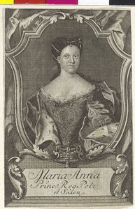 Prinses van Saksen Maria Anne door Artist Unknown