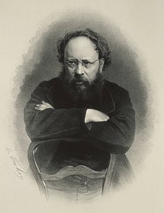 Proudhon, Pierre-Joseph (1809-1865). Franse socialistische theoreticus en econoom. Lithografie