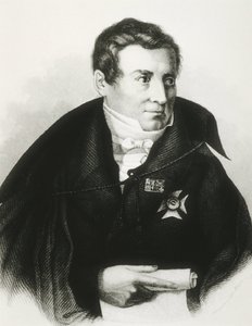 SCHLEGEL, August Wilhelm von (1767-1845). Duitse theoreticus van de Romantiek. Lithografie.