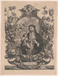 Heilige Rosa van Lima door Artist Unknown