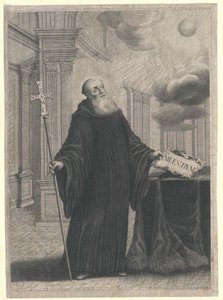 Heilige Benedictus van Nursia door Artist Unknown