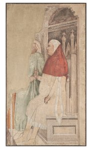 Scène uit een Oordeel (fresco) door Artist Unknown