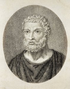 THALES van Milete (6e eeuw v.Chr.). Portret van Thales van Milete door Artist Unknown