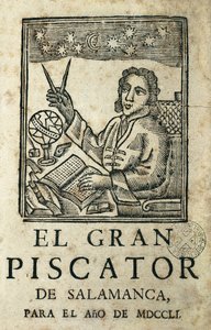Diego de Torres Villarroel (1693-1770). Spaanse schrijver, dichter, dramaturg, astroloog, arts, wiskundige, priester en professor aan de Universiteit van Salamanca. Omslag van 