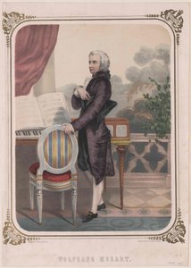 Wolfgang Amadeus Mozart door Artist Unknown