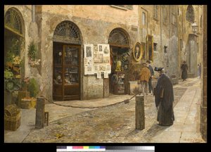 Via San Bernardino alle Ossa in Milaan, Italië, 1912 door Arturo Ferrari