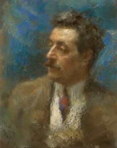 Portret van Giacomo Puccini door Arturo Rietti