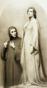 Dante en Beatrice door Ary (after) Scheffer