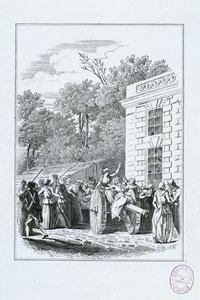 Vertrek van de vrouwen uit de Halle naar Versailles, op de ochtend van 5 oktober