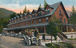 Mount Rainier National Park Inn door Asahel Curtis