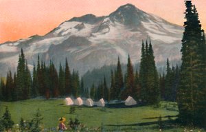Mount Rainier vanaf Indian Henrys, c1916