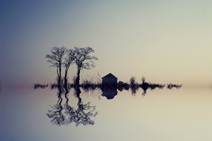 Rustige waterweerspiegeling door Asef Azimaie