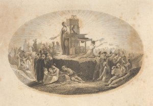 Certificaat van de Bijbelgenootschap, 19e eeuw door Asher Brown Durand