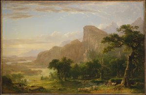 Landschapsscène uit "Thanatopsis door Asher Brown Durand