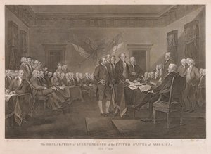 Ondertekening van de Onafhankelijkheidsverklaring door Asher Brown Durand