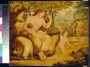 Adam en Eva. De eerste ouders door Carstens, Asmus Jacob