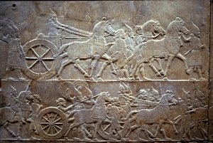 Ashurbanipal bij de Slag om Til-Tuba door Assyrian