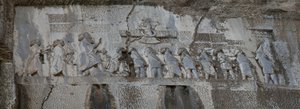 Darius I de Grote. De Behistun-inscriptie, 6e eeuw v.Chr. door Assyrian