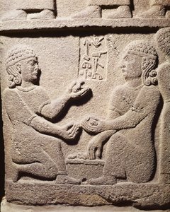 Reliëf met de zoon van koning Araras, uit Carchemish, Turkije, Neo-Hettitisch, 10e-8e eeuw v.Chr.