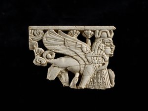 Sfinxfragment uit Fort Shalmaneser, Nimrud, Assyrisch, 8e eeuw v.Chr.