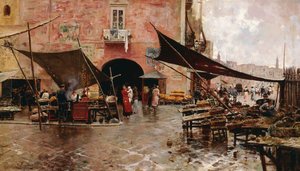 Een Marktplein in Messina