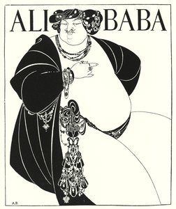 Omslagontwerp voor "De Veertig Rovers" (gravure) door Aubrey (after) Beardsley