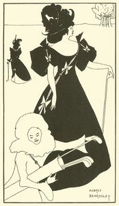 Ontwerp voor een Golfkaart door Aubrey (after) Beardsley