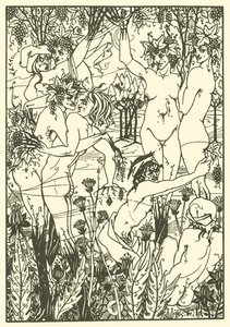 De strik van Vintage 1894 (litho) door Aubrey (after) Beardsley